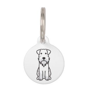 Miniature Schnauzer Dog Cartoon Pet Tag