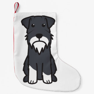 Miniature Schnauzer Dog Cartoon Small Christmas Stocking