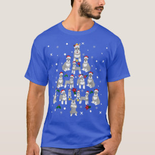 Miniature Schnauzer Dog Christmas Tree Funny Xmas  T-Shirt