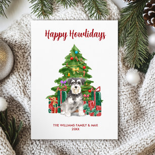 Miniature Schnauzer Dog Family Christmas Holiday Card