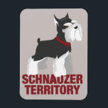 Miniature Schnauzer Dog Magnet<br><div class="desc">A funny,  bossy miniature schnauzer dog illustrated by Valerie A. Ryan of Tazmaa's Studio.</div>