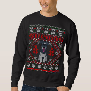 Miniature Schnauzer Dog Merry Christmas Ugly Sweat Sweatshirt