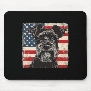 Miniature Schnauzer Dog Patriotic 4th Of July Gift Mouse Pad