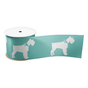 Miniature Schnauzer Dog Puppy Satin Ribbon