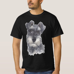 Miniature Schnauzer Dog - Watercolor Art Dog Gift T-Shirt