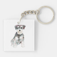 Miniature Schnauzer dog watercolors illustration T