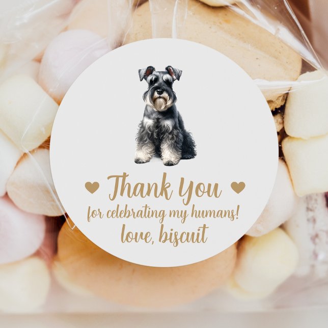 Miniature Schnauzer Dog Wedding Favour Stickers (Creator Uploaded)