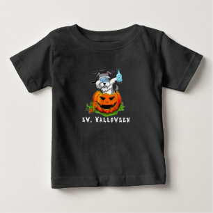 Miniature Schnauzer Ew Halloween Pumpkin Washing Baby T-Shirt