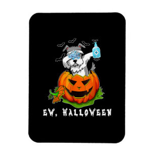 Miniature Schnauzer Ew Halloween Pumpkin Washing Magnet