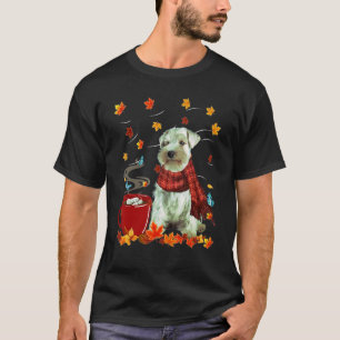 Miniature Schnauzer Fall Chocolate Hot Dog T-Shirt
