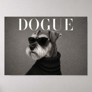 Miniature Schnauzer Fashion Editorial Dog Art Prin Poster