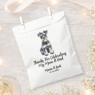 Miniature Schnauzer Full Colour Pet Wedding Favour Bag