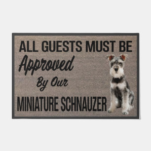 Miniature Schnauzer Gift, Personalized Custom Doormat