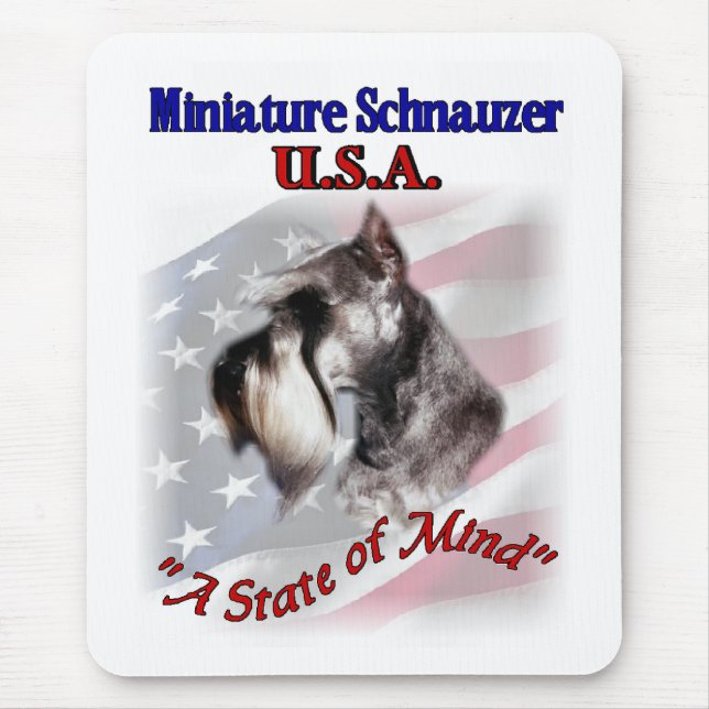 Miniature Schnauzer Gifts Mouse Pad (Front)