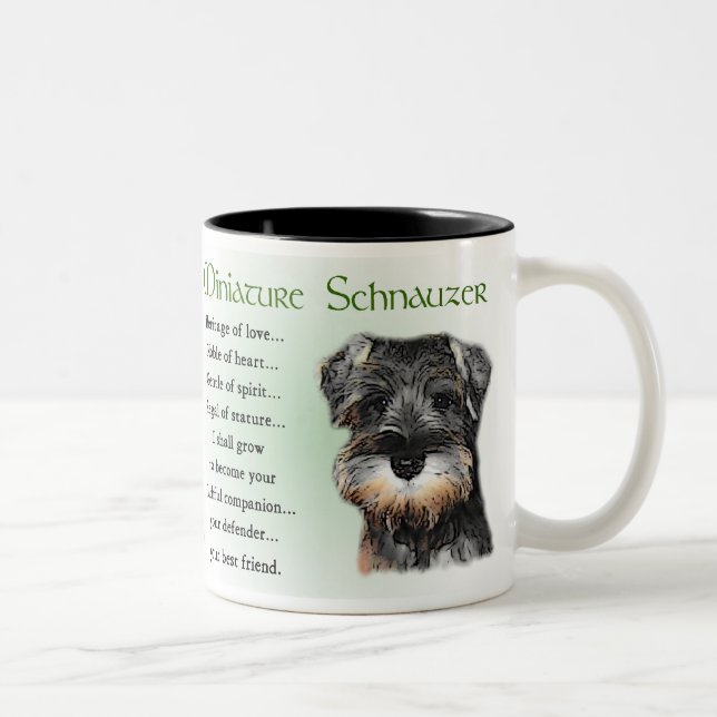 Miniature Schnauzer Gifts Two-Tone Coffee Mug (Right)