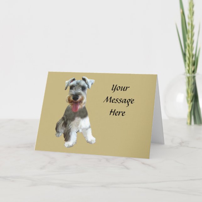 Miniature Schnauzer Greeting Card (Front)