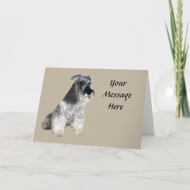Miniature Schnauzer Greeting Card (Front)