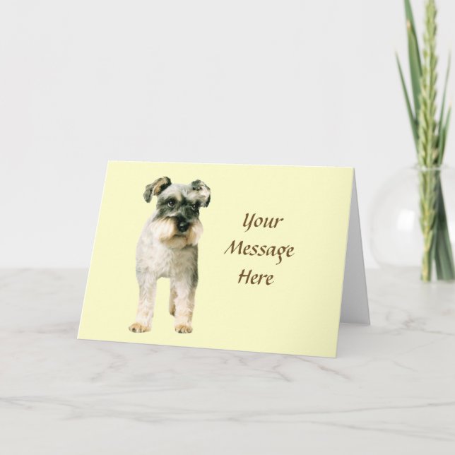 Miniature Schnauzer Greeting Card (Front)