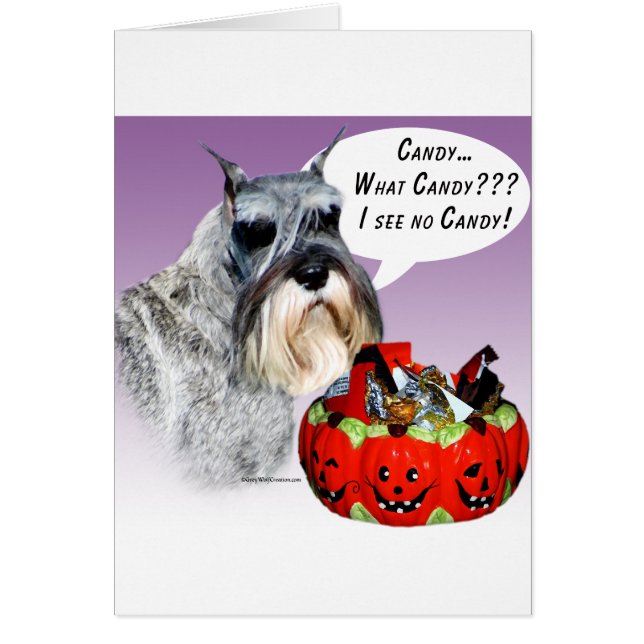 Miniature Schnauzer Halloween Candy (Front)