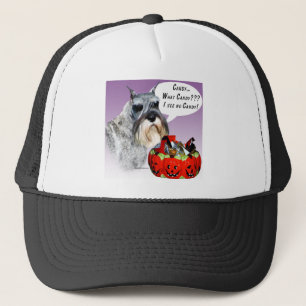 Miniature Schnauzer Halloween Candy Trucker Hat
