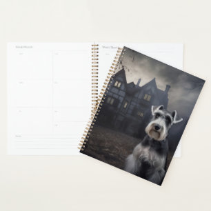 Miniature Schnauzer Halloween Scary Planner