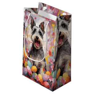 Miniature Schnauzer Happy Easter Small Gift Bag
