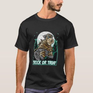 Miniature Schnauzer Happy Halloween Costume Mummie T-Shirt