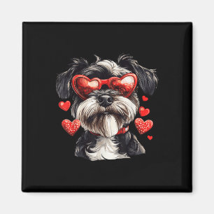 Miniature Schnauzer Heart Gles Valentines Day Dog Magnet