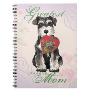 Miniature Schnauzer Heart Mum Notebook