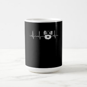 Miniature Schnauzer Heartbeat Mini Schnauzer Face Coffee Mug