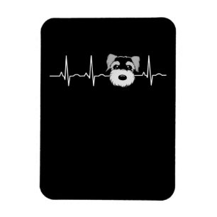 Miniature Schnauzer Heartbeat Mini Schnauzer Face Magnet