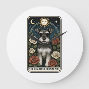 Miniature Schnauzer Large Clock