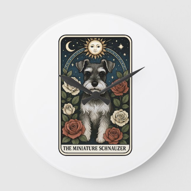 Miniature Schnauzer Large Clock (Front)