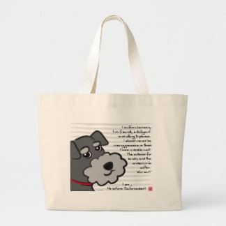Miniature Schnauzer Large Tote Bag