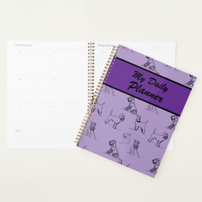 Miniature Schnauzer Lavender Planner (Display)