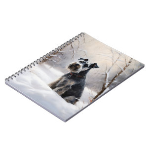 Miniature Schnauzer Let It Snow Christmas Notebook