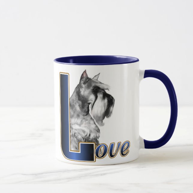 Miniature Schnauzer LOVE Mug (Right)