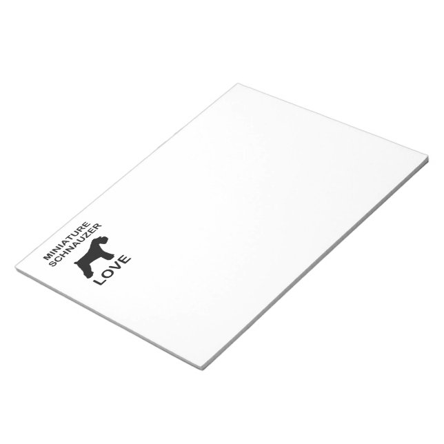 Miniature_Schnauzer love Notepad (Angled)