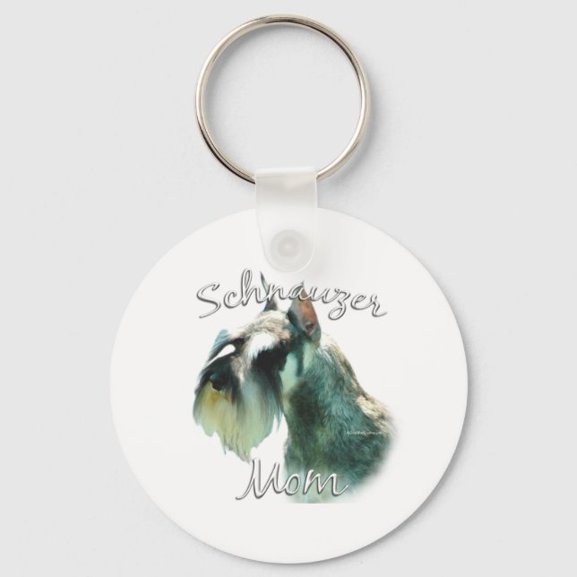 Miniature Schnauzer Mum 2 Key Ring (Front)
