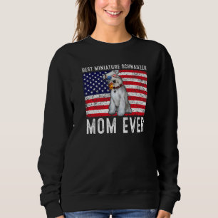 Miniature Schnauzer Mum Usa American Flag Dog  Own Sweatshirt