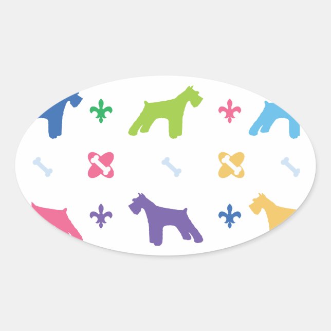 Miniature Schnauzer Oval Sticker (Front)