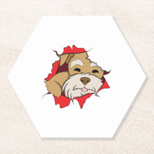 Miniature Schnauzer Paper Coaster