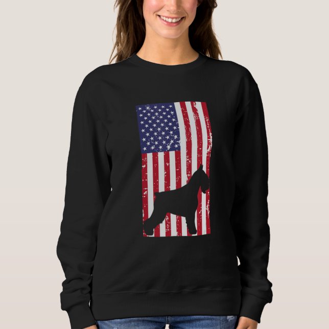 Miniature Schnauzer Patriotic All American USA Fla Sweatshirt (Front)