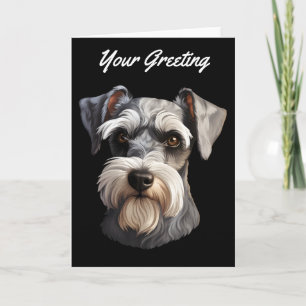 Miniature Schnauzer Personalised Greeting Card