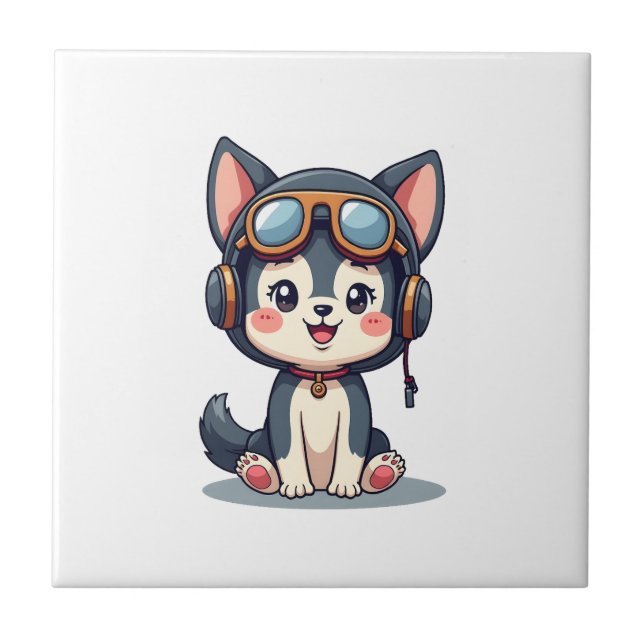 Miniature Schnauzer Puppy  (1) Ceramic Tile (Front)