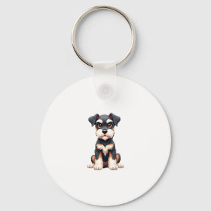 Miniature Schnauzer Puppy  (1) Key Ring