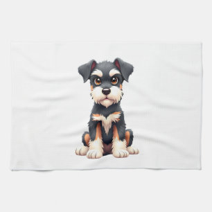 Miniature Schnauzer Puppy  (1) Tea Towel