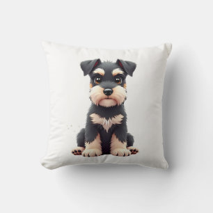 Miniature Schnauzer Puppy (2) Cushion