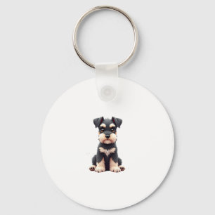 Miniature Schnauzer Puppy  (2) Key Ring