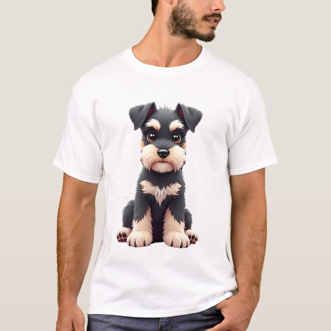 Miniature Schnauzer Puppy  (2) T-Shirt (Front)